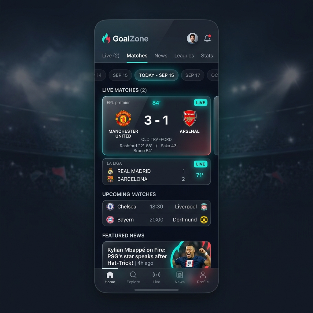 360Sport App Mockup